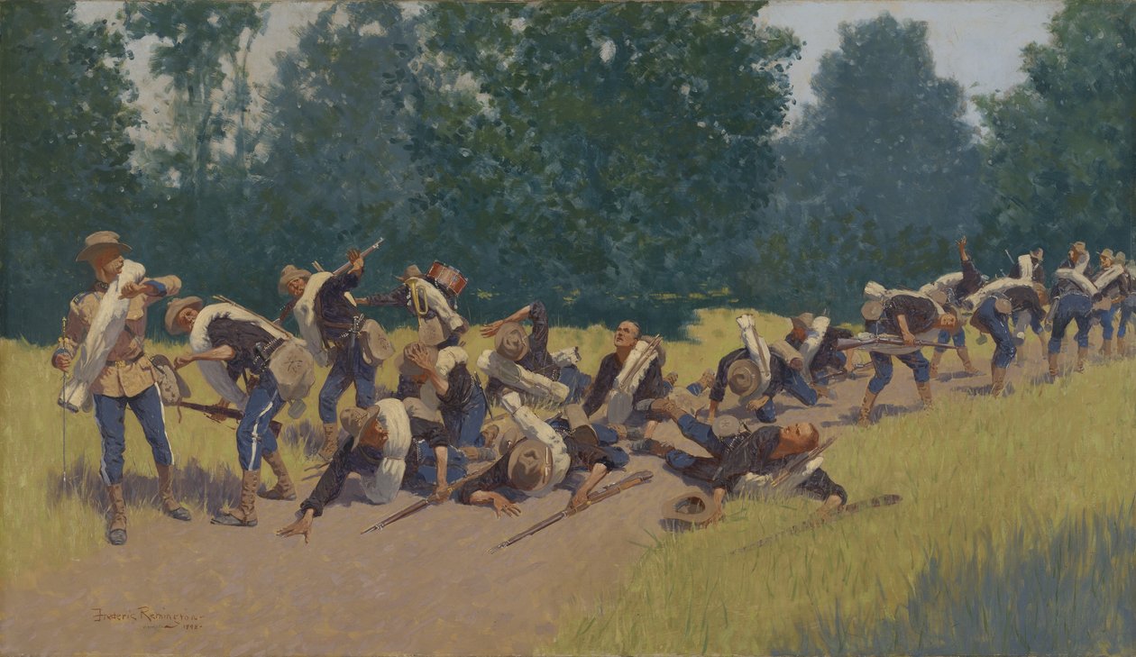 A Scream of Shrapnel San Juan Hillben, 1898 alkotó: Frederic Remington
