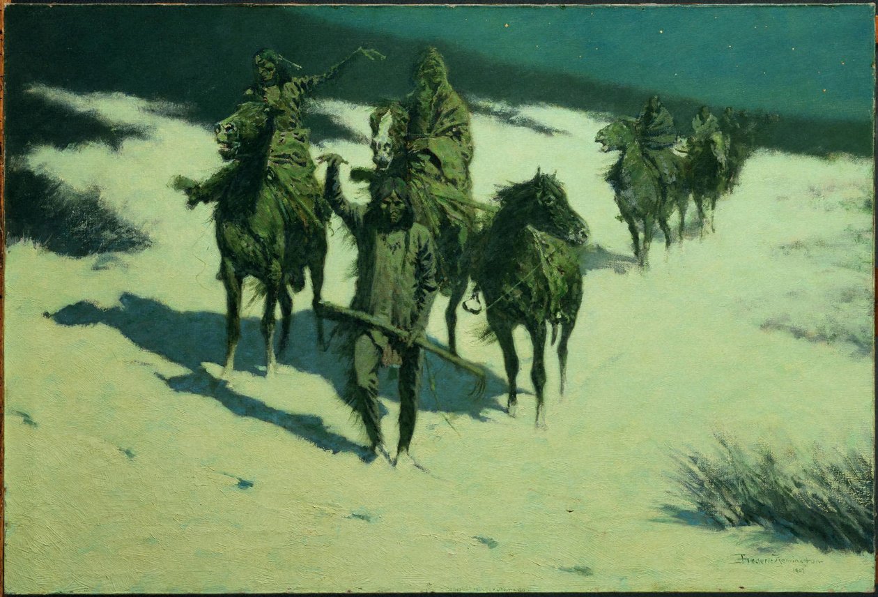 A patkolt ló nyomában alkotó: Frederic Remington