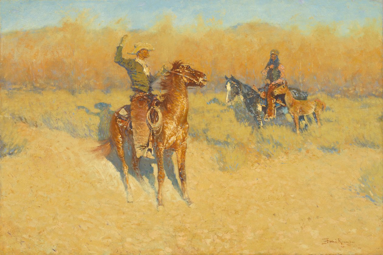 A hosszúszarvú szarvasmarha jel alkotó: Frederic S. Remington