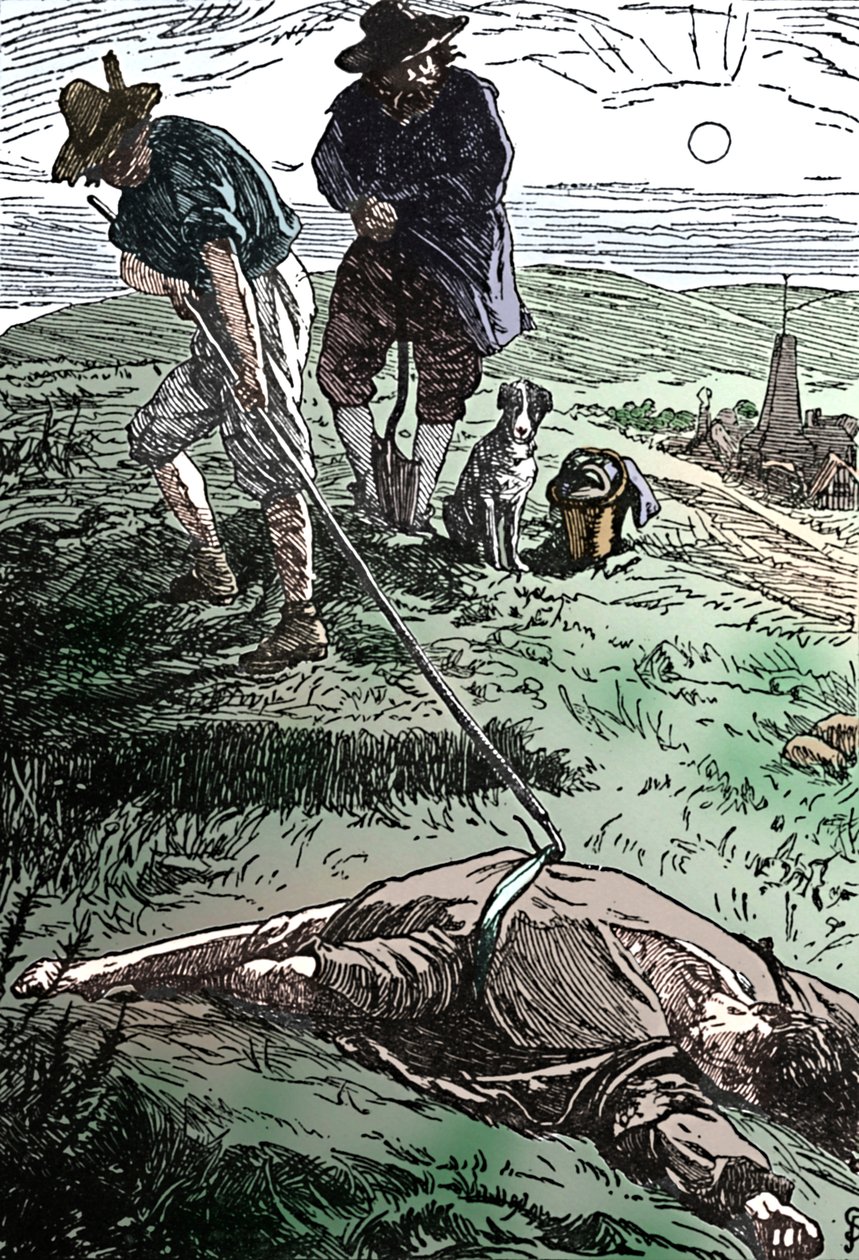 Illusztráció: A pestis története Defoe, 1862, 1923 alkotó: Frederic Shields