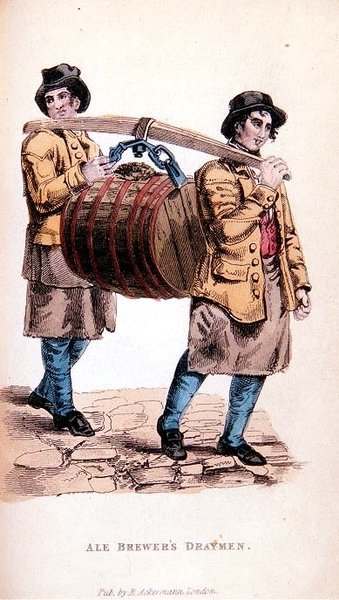 Az Ale Brewers Drayman az Ackermans Worldből miniatűrben alkotó: Frederic Shoberl
