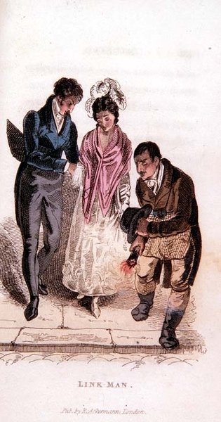 A link ember az Ackermann világából miniatűrben, 1820-as évek alkotó: Frederic Shoberl