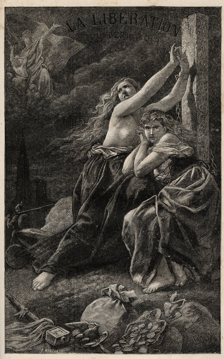 La liberation du territoire – Elzász és Lotaringia – Frederic Theodore Lix metszete Victor Hugo „A szörnyű év” című művében – 1874 – alkotó: Frederic Theodore (after) Lix