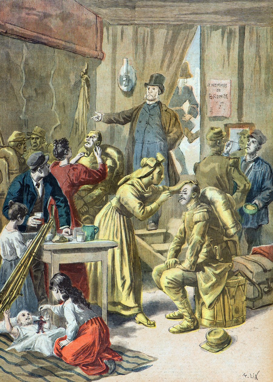 A párizsi mézeskalácsvásár egyik attrakciója alkotó: Frederic Theodore Lix