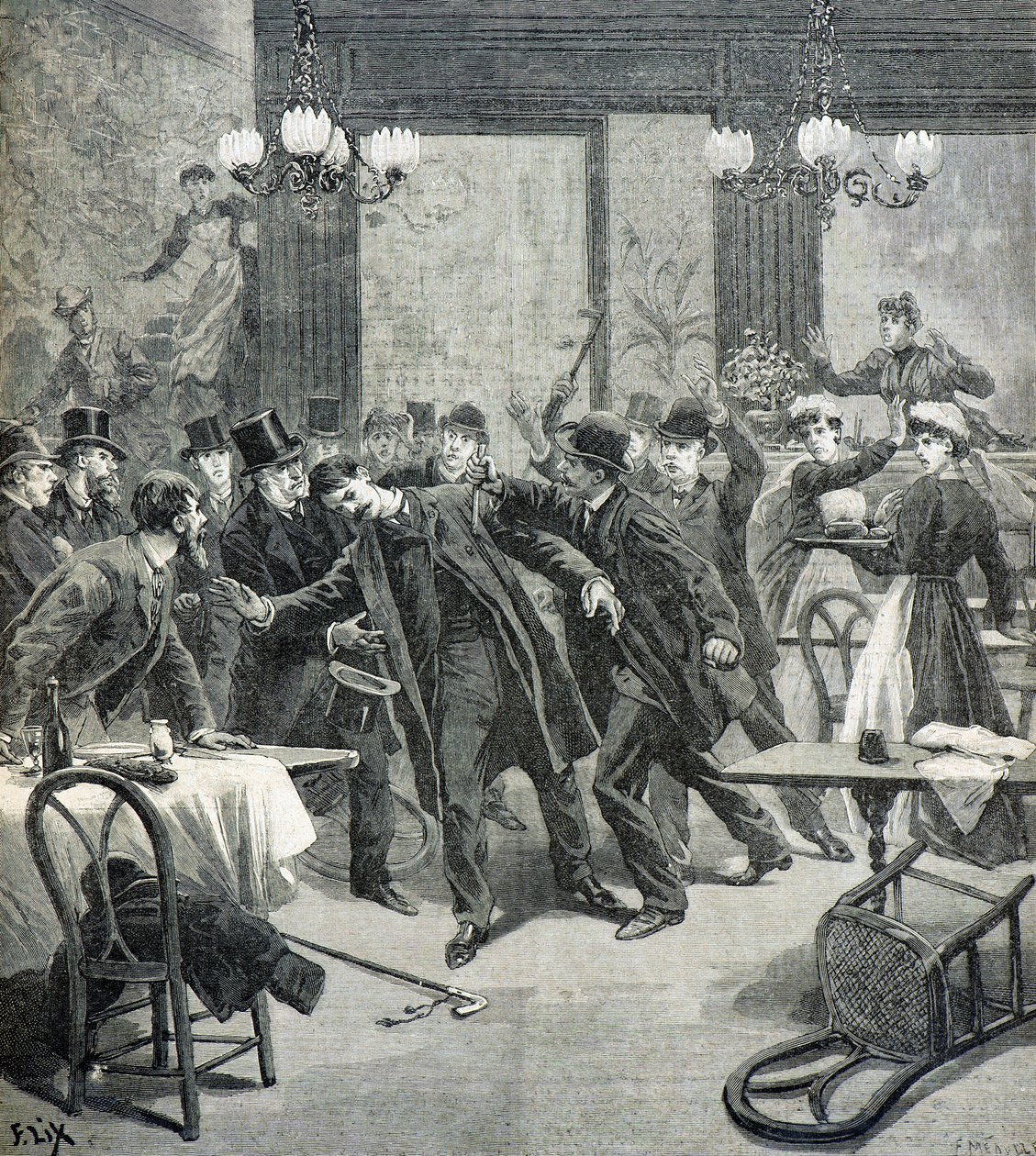 Az anarchista Leauthier támadása alkotó: Frederic Theodore Lix