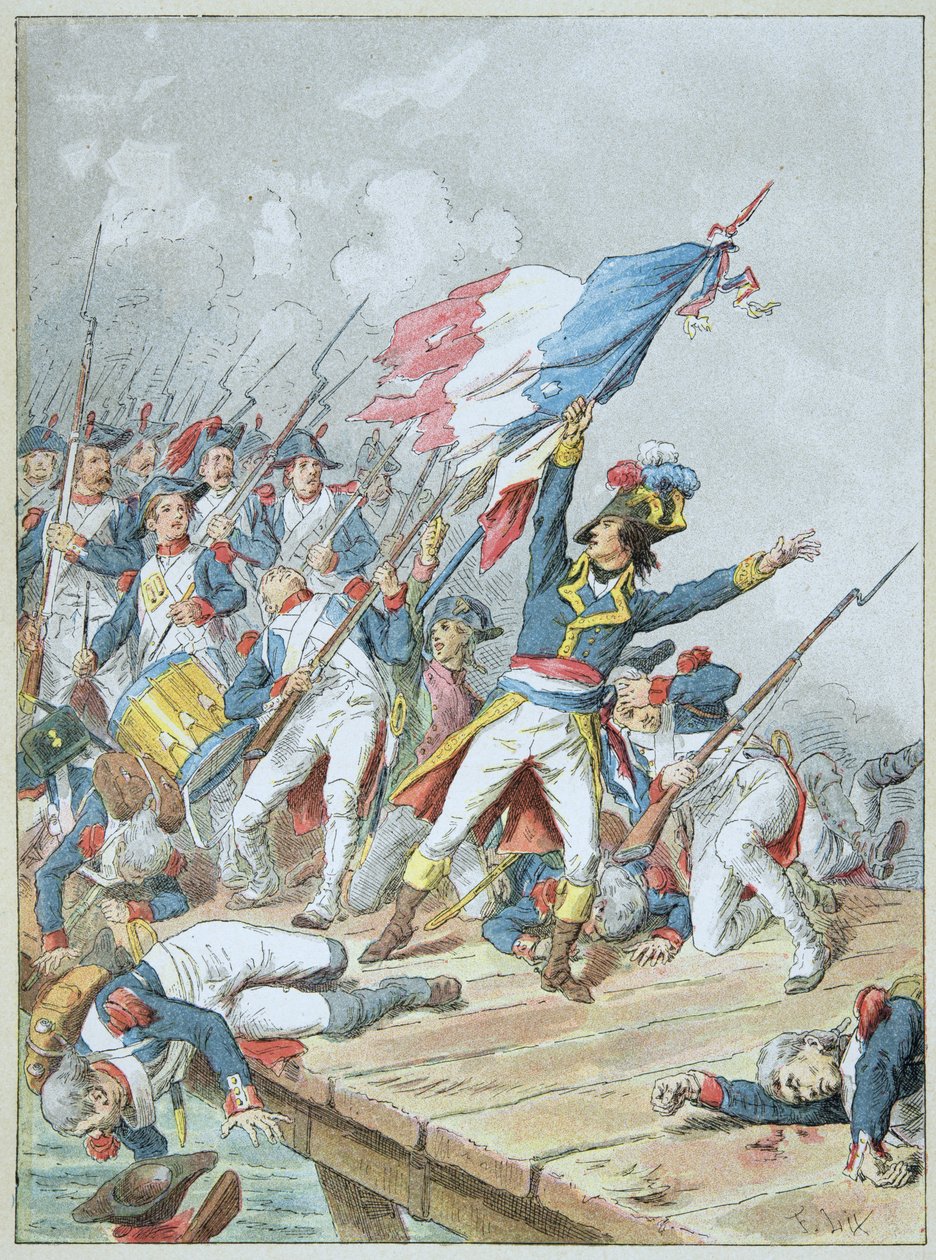 Bonaparte átkel a d Arcole hídon 1796 novemberében alkotó: Frederic Theodore Lix