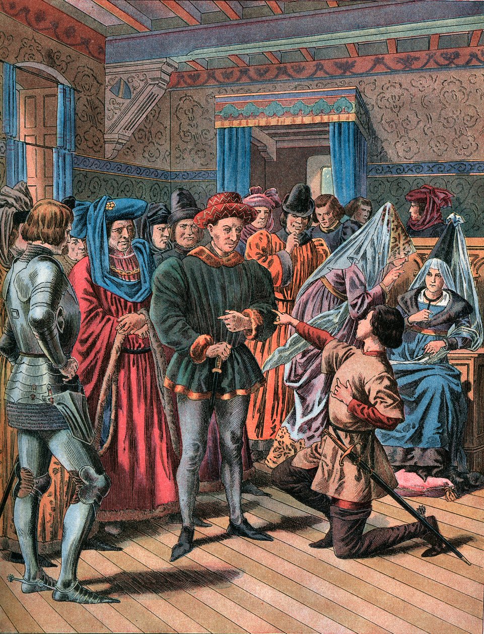 Jeanne of Arc Chinonban 1429. február 23-án. alkotó: Frederic Theodore Lix