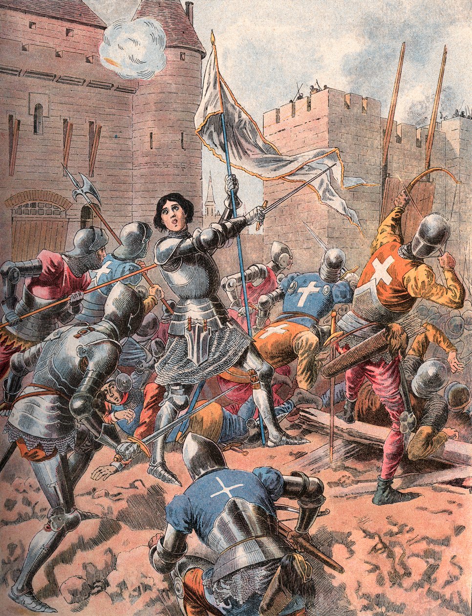 Jeanne of Arc Orléans ostrománál. alkotó: Frederic Theodore Lix