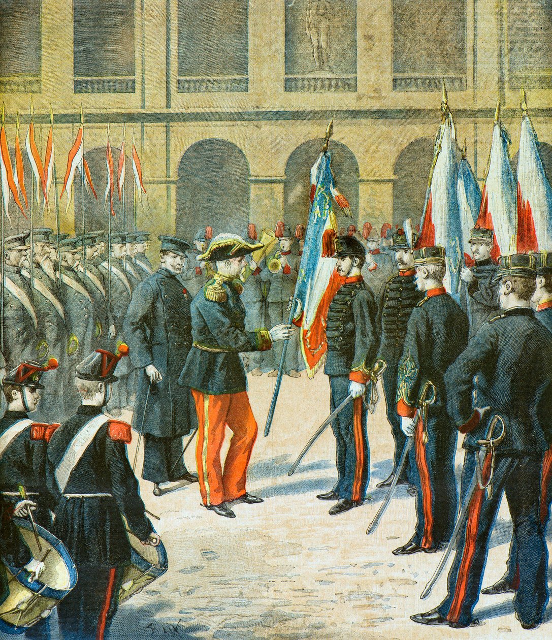A zászlók bemutatása alkotó: Frederic Theodore Lix
