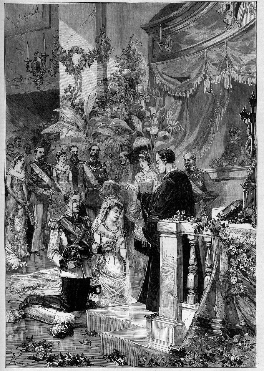 Gustave Suede herceg evangélikus házassága (Oscar Gustaf Adolf alkotó: Frederic de Haenen