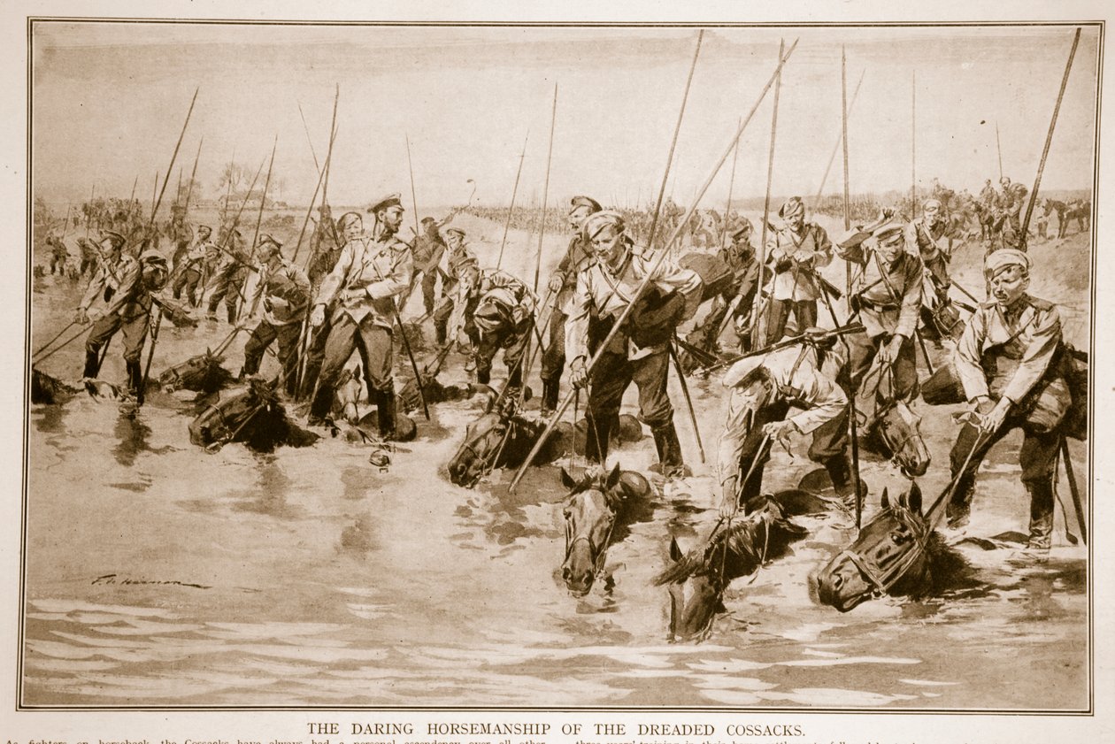 A rettegett kozákok vakmerő lovassága, 1914-19 alkotó: Frederic de Haenen