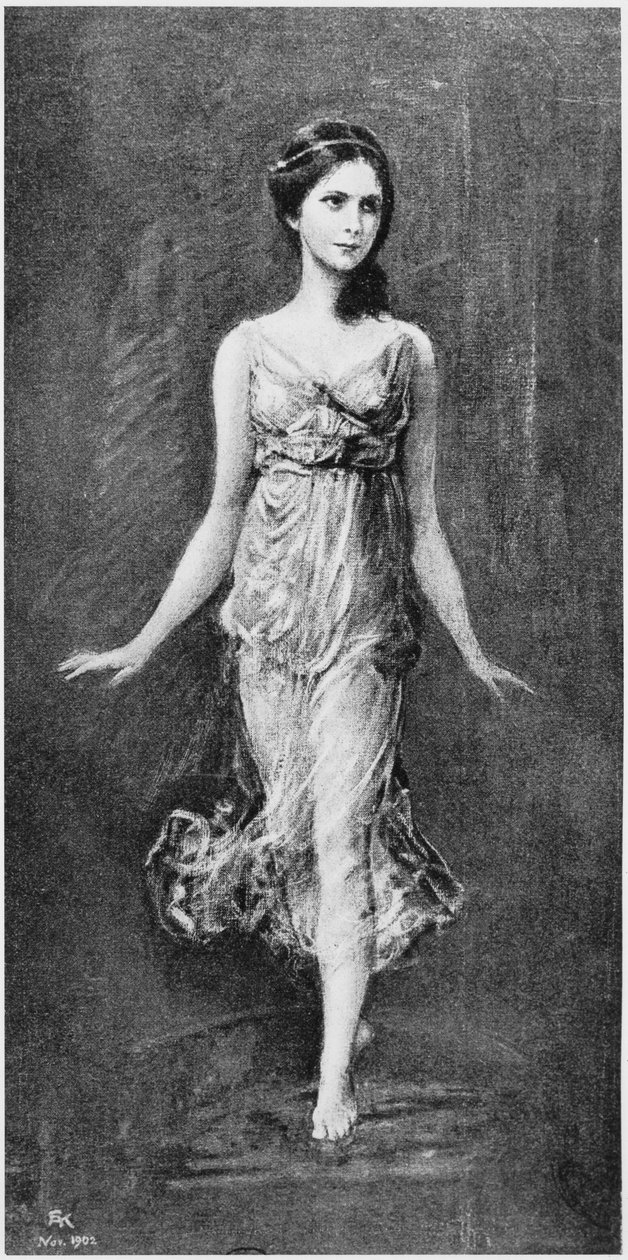 Isadora Duncan (1877-1927) 1902. november alkotó: Frederich August Kaulbach