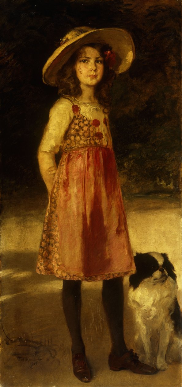 A művész lányának portréja, Hilde, 1913 alkotó: Frederich August Kaulbach