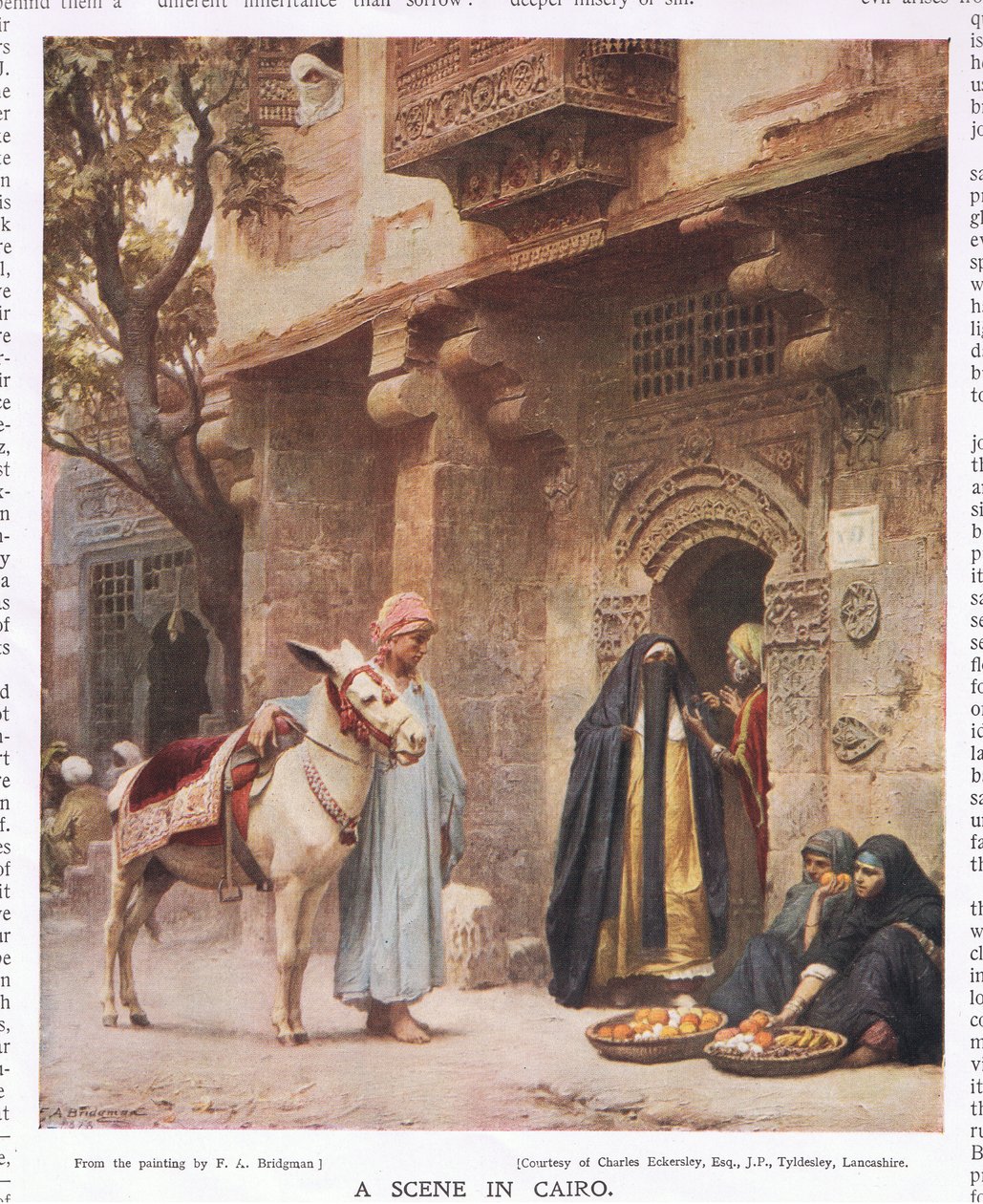 Egy kairói jelenet az 1917-ben megjelent „Bibby Annual”-ból alkotó: Frederick Arthur Bridgman