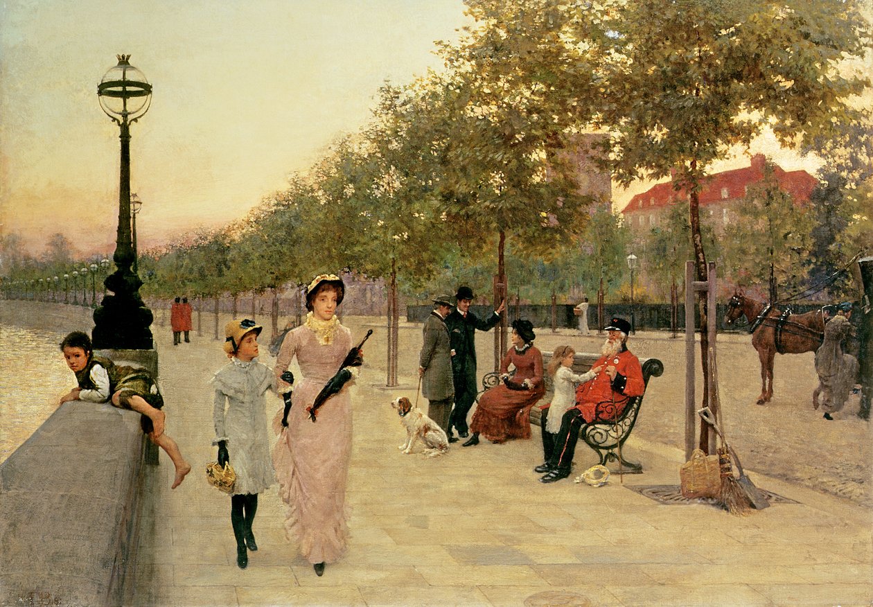 Sétáljon a Chelsea rakpartján alkotó: Frederick Brown