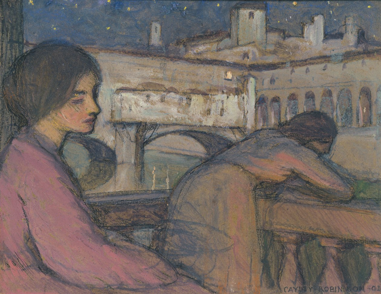 Álmodozás az Arnón, 1902 (ceruza, pasztell és gouache, tábla) alkotó: Frederick Cayley Robinson