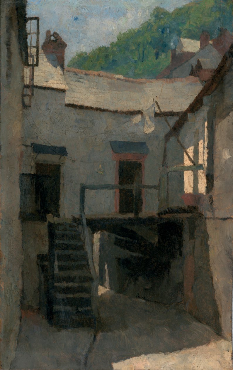 Utcai jelenet, Cornwall alkotó: Frederick Cayley Robinson