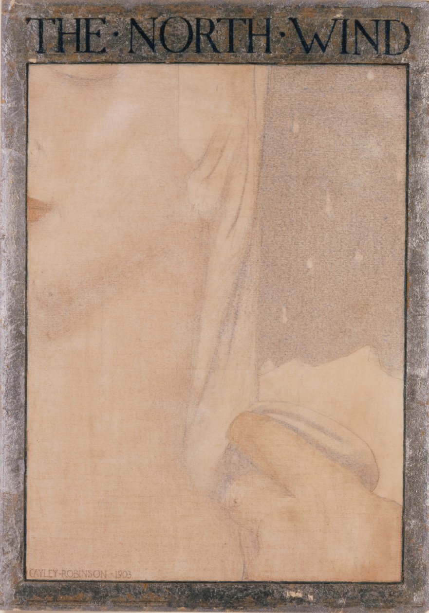 A négy szél – Az északi szél, 1903 (színes kréták papíron) alkotó: Frederick Cayley Robinson