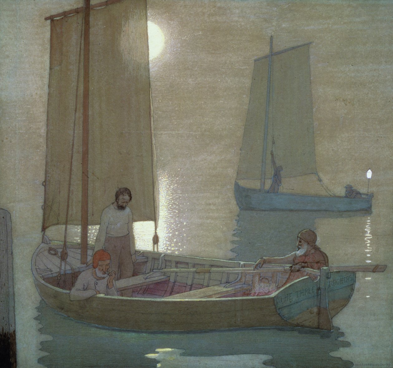 A három testvér, 1897 körül alkotó: Frederick Cayley Robinson