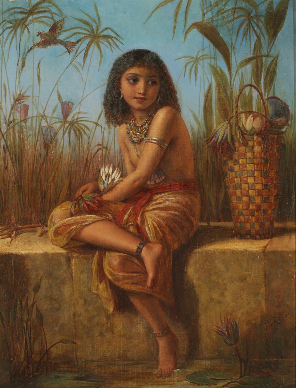 Egy egyiptomi viráglány alkotó: Frederick Goodall