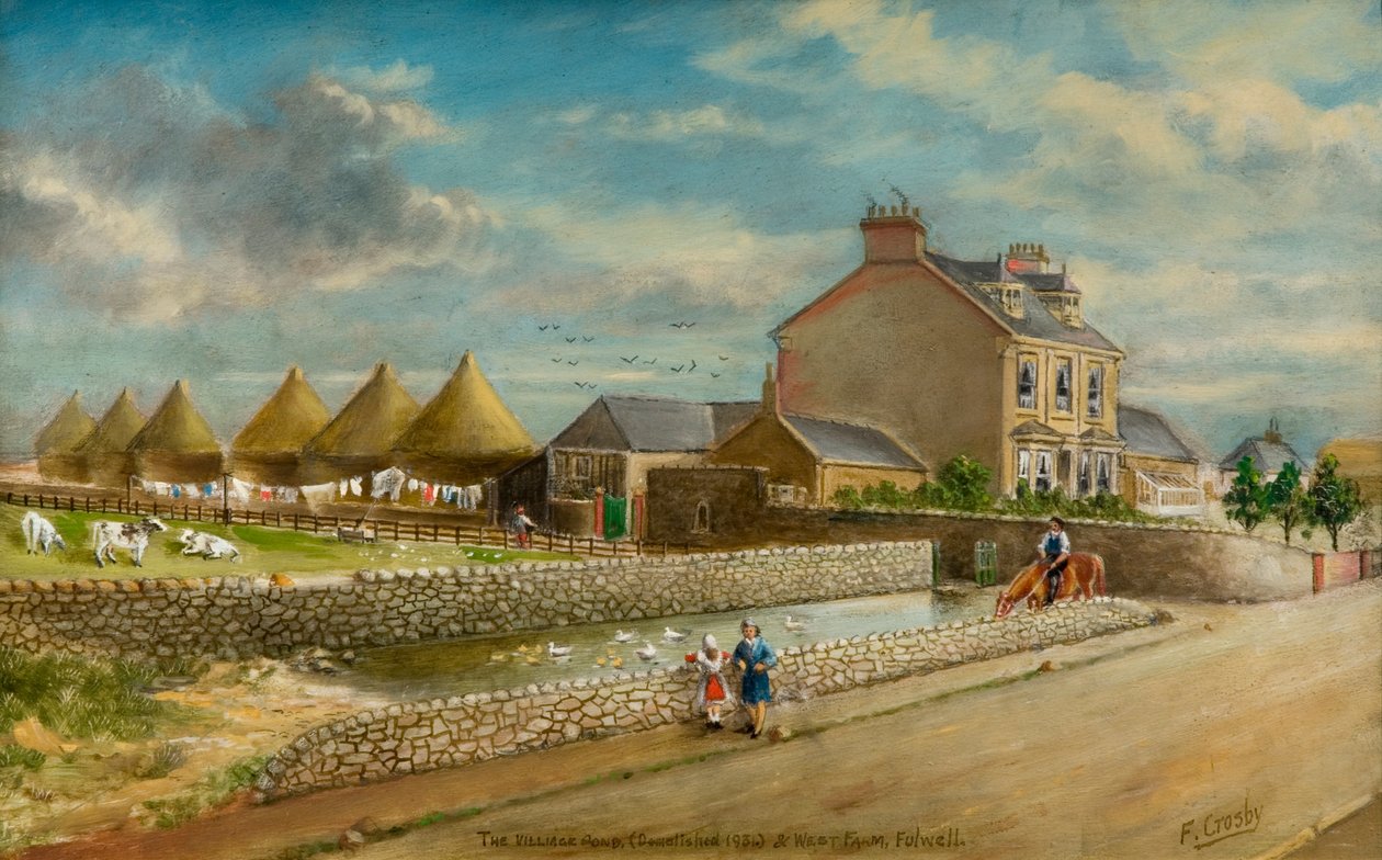The Village Pond és West Farm, Fulwell alkotó: Frederick Gordon Crosby