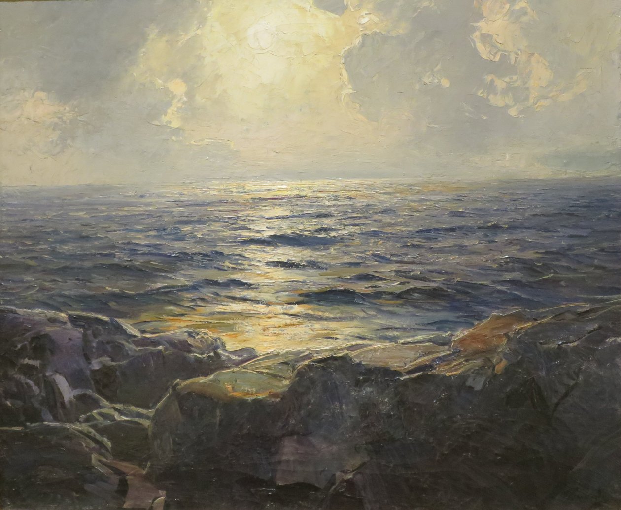 Moonrise Quarter Hold a hulló tengereken alkotó: Frederick Judd Waugh