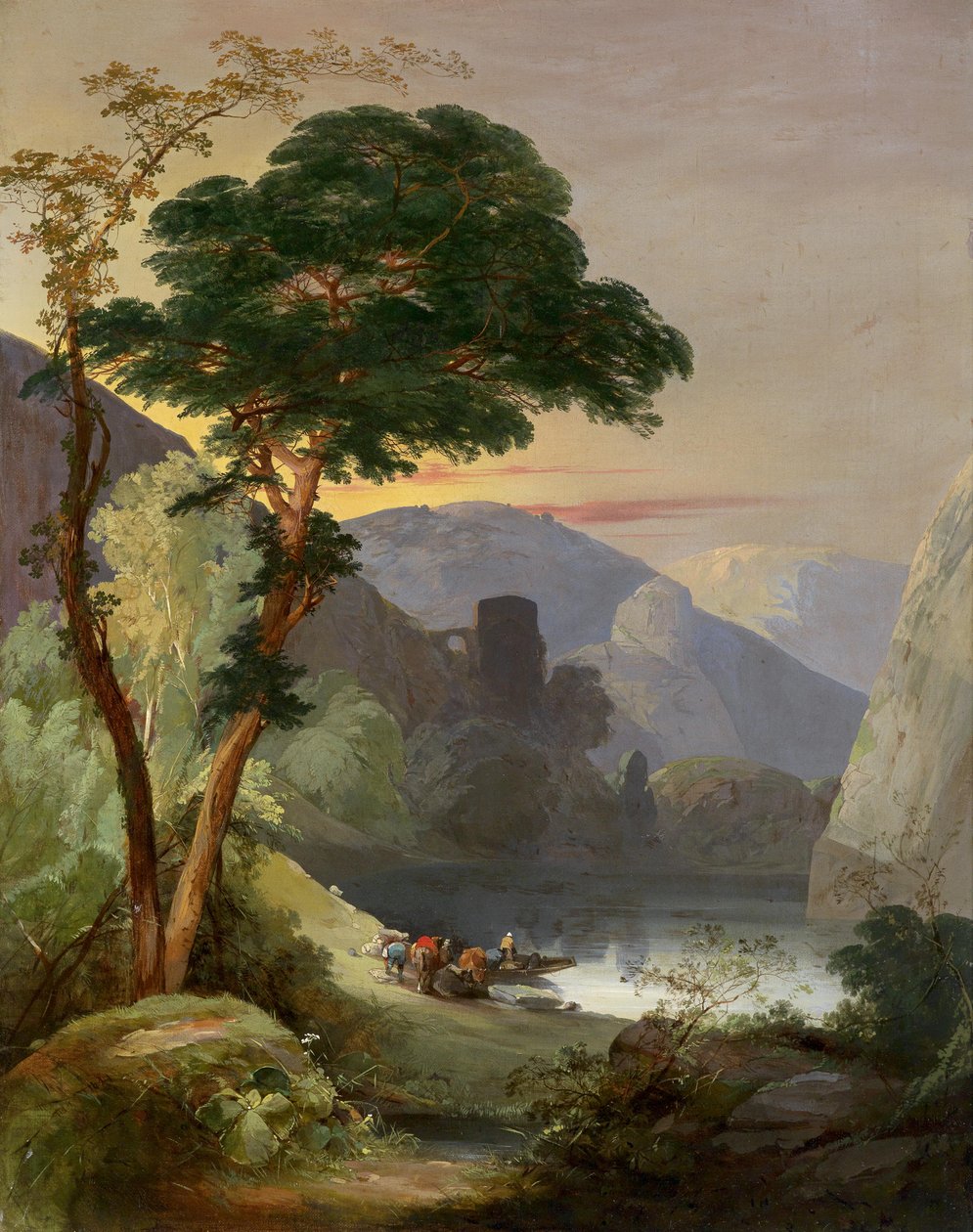 Hegyi tó az olasz Alpokban alkotó: Frederick Lee Bridell