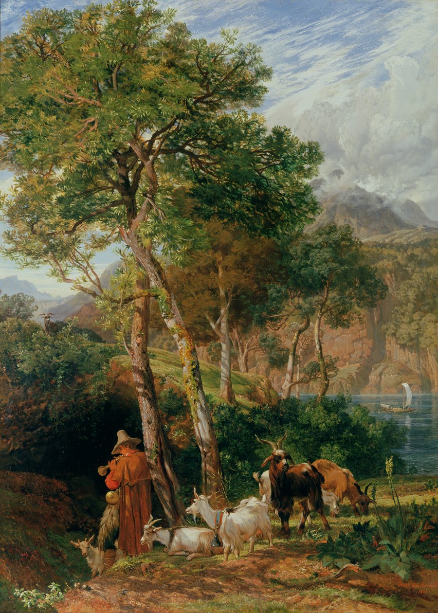A Lecco-tó partja alkotó: Frederick Lee Bridell