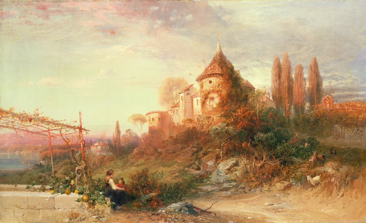 Szőlőültetvények Meranban, Tirolban alkotó: Frederick Lee Bridell