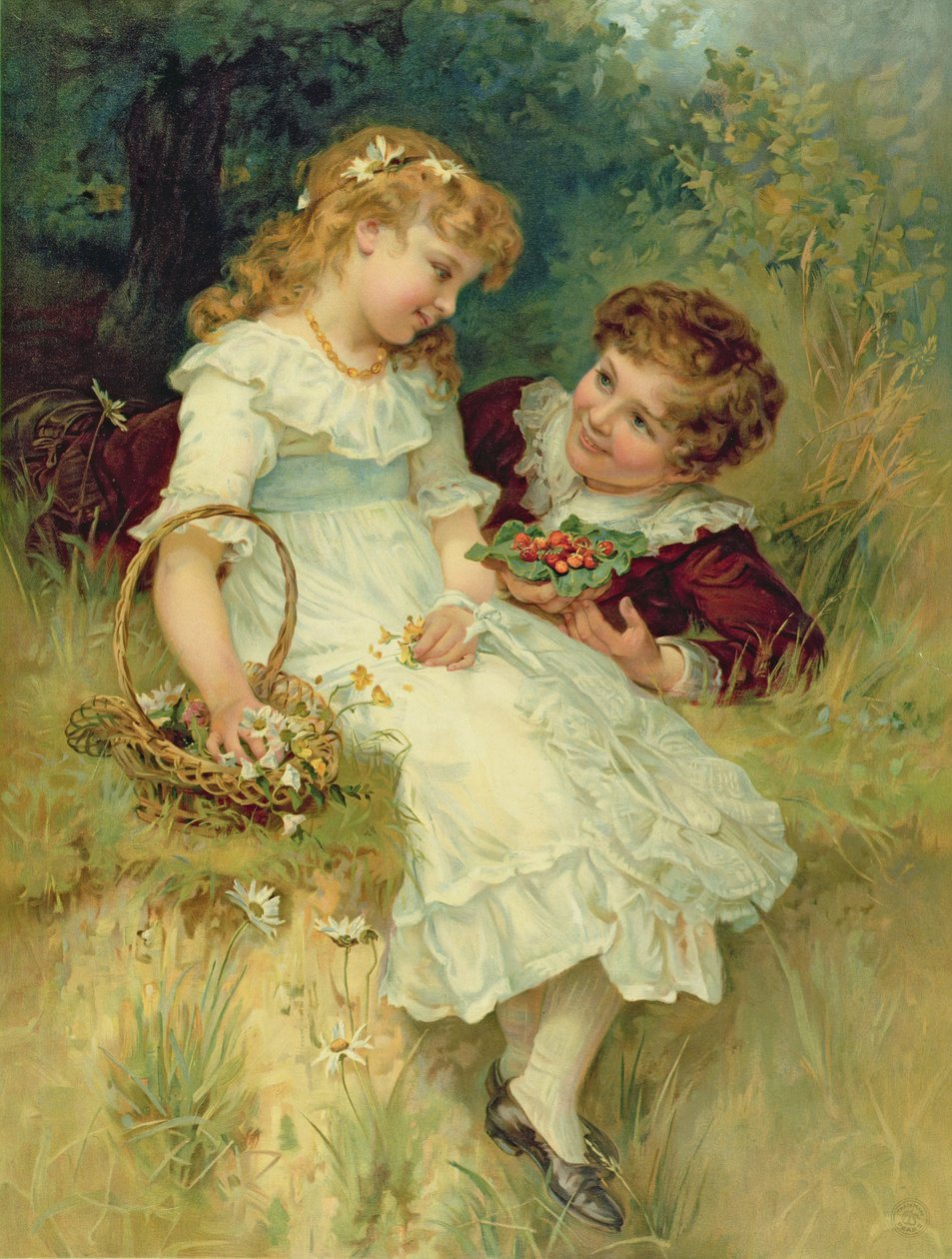 Sweethearts, a Pears Annual, 1905-ből alkotó: Frederick Morgan