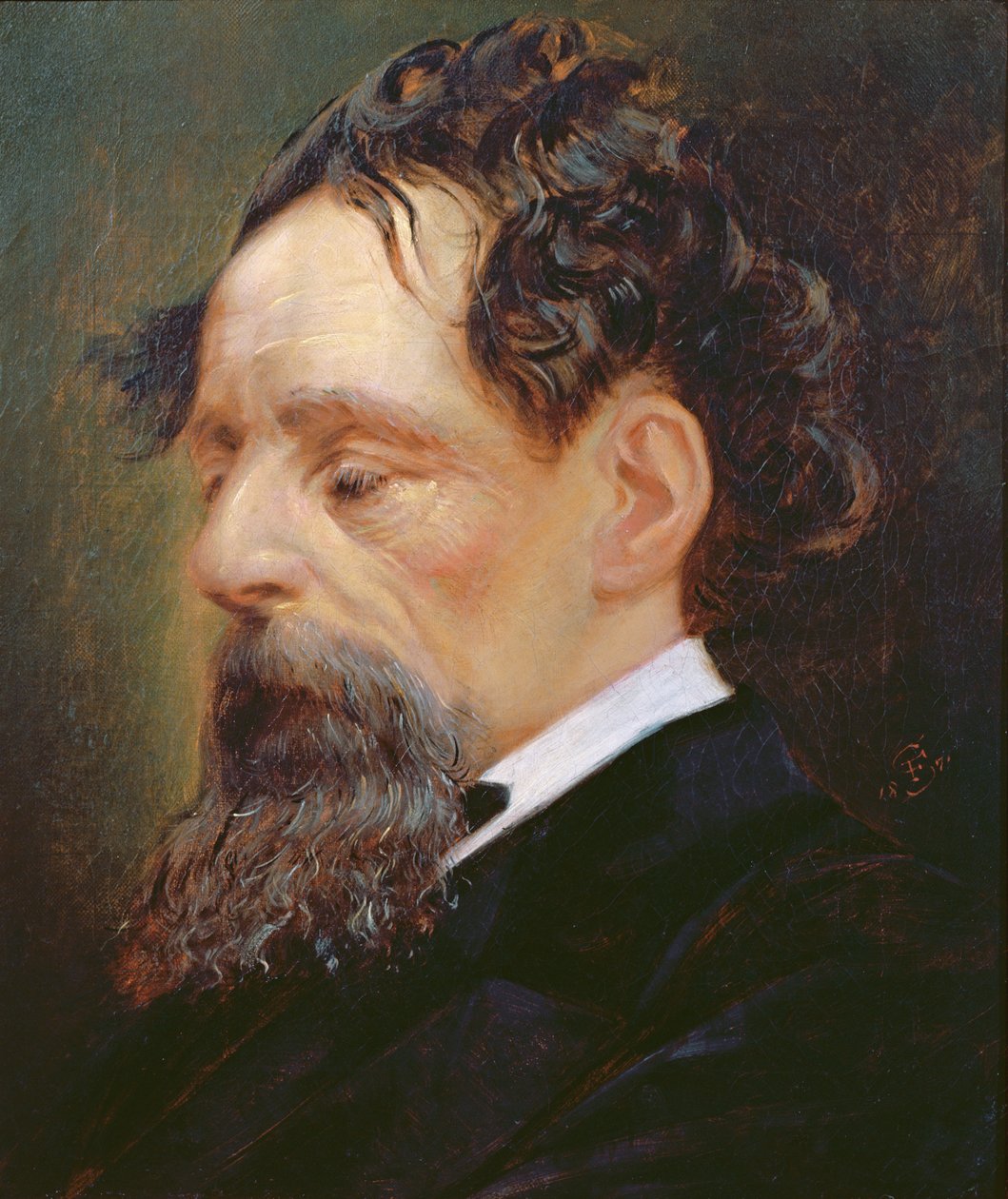 Charles Dickens (1812-70) portréja 1871 alkotó: Frederick Sargent