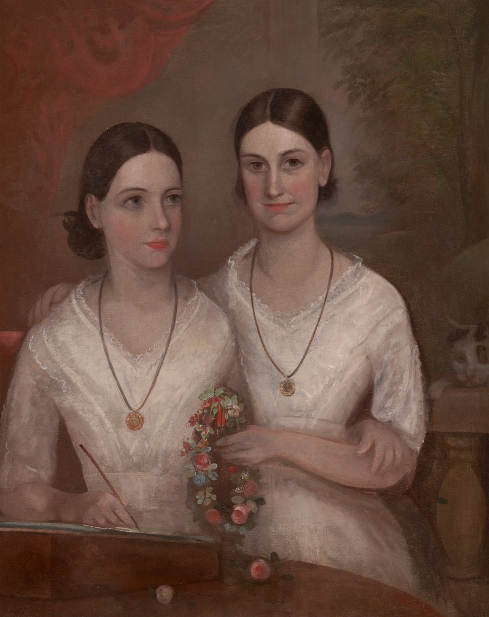 Isabella és Fanny kisasszonyok, William Browne tiszteletes lányai. alkotó: Frederick Strange