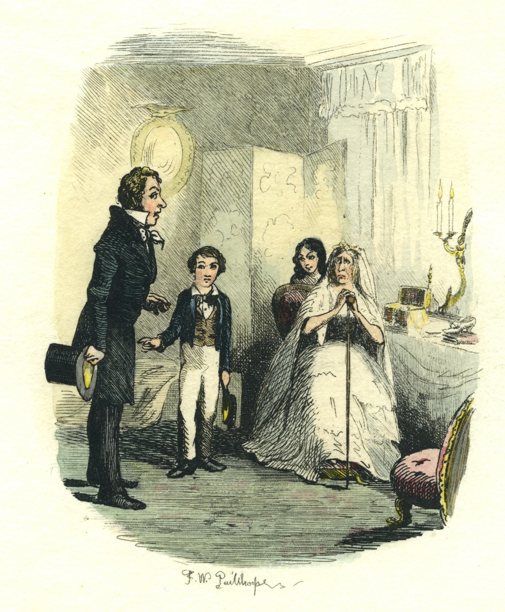 Ez nagyon [beteg] liberális a részedről Pip, Great Expectations, 1885 körül (kézzel színezett rézkarc) alkotó: Frederick W. Pailthorpe