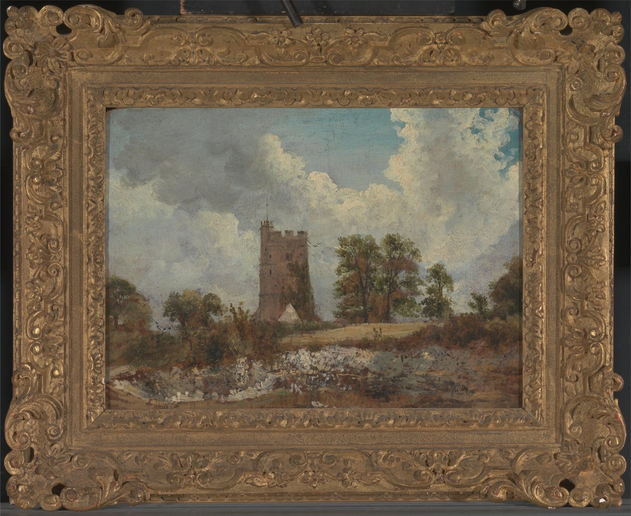Táj templommal alkotó: George Frederick Watts