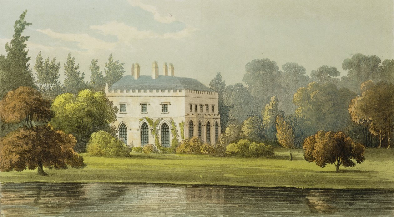 Elvills, Englefield Green, Ackermann „Művészetek tárházából”, 1827 alkotó: Frederick Wilton Litchfield Stockdale