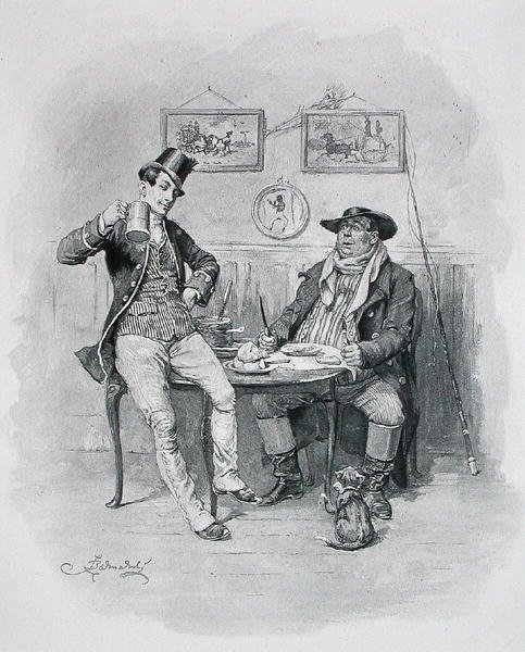 A két Weller, Charles Dickens 1837-ben írt Pickwick-papírjaiból alkotó: Frederick (after) Barnard