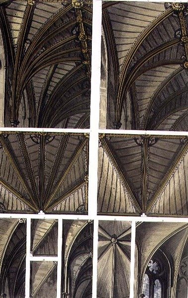 Fragments of Ceilings, 15. tábla a „Westminster Abbey”-ből, Thomas Sutherland metszet, kocsma. Írta: Rudolph Ackermann (1764-1834) 1811 (akvatinta) alkotó: Frederick (after) Mackenzie