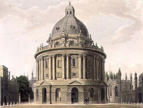 The Radcliffe Library, illusztráció az „Oxford történetéből”, J. Bluck (fl. 1791-1831) vésette, pub. R. Ackermann alkotó: Frederick (after) Mackenzie