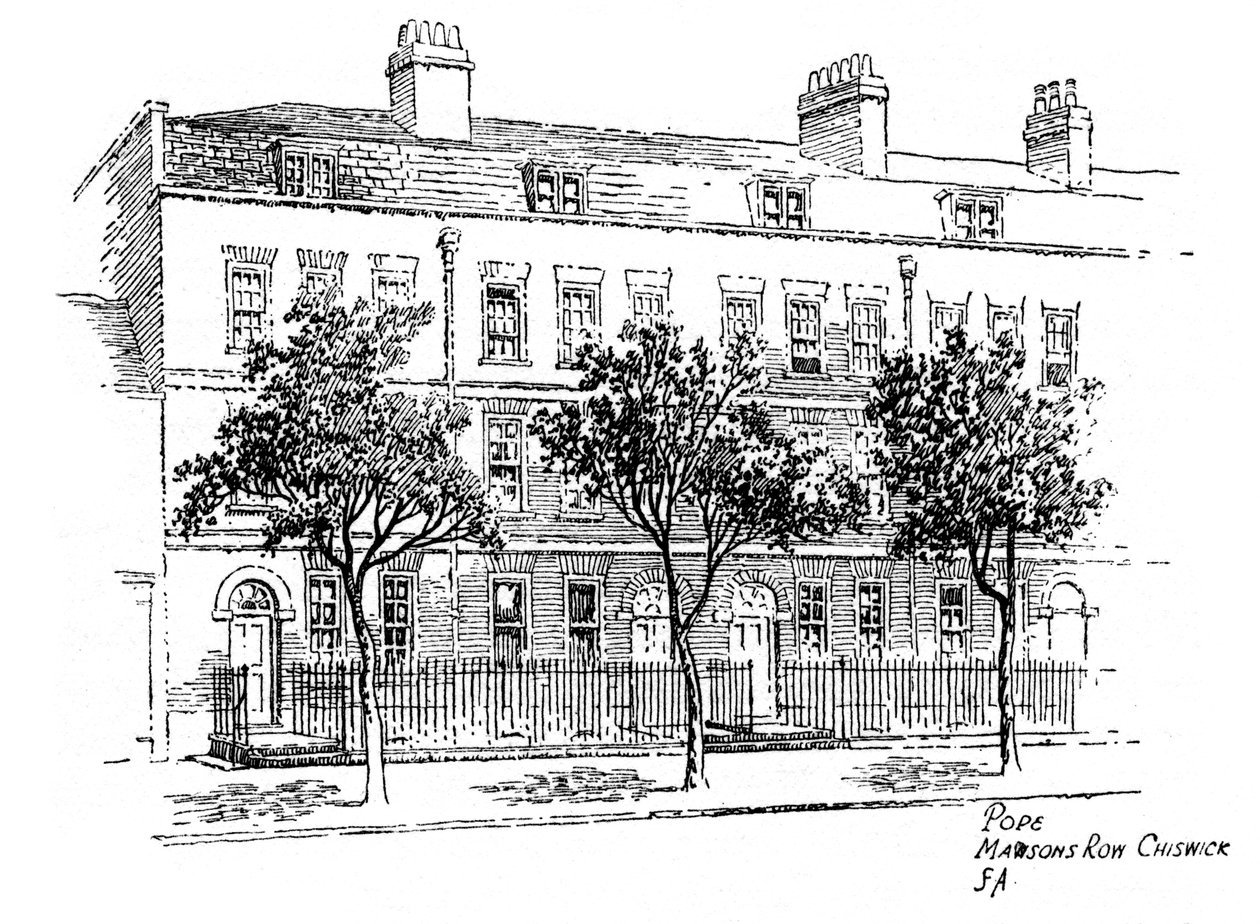 Alexander Pope, Mawsons Row, Chiswick, London, 1912 alkotó: Frederick Adcock