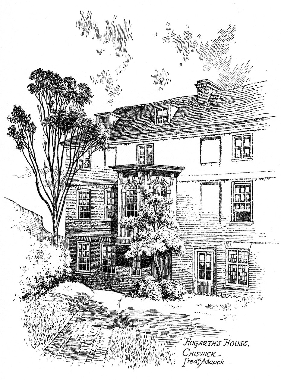 Hogarths-ház, Chiswick, 1912 alkotó: Frederick Adcock