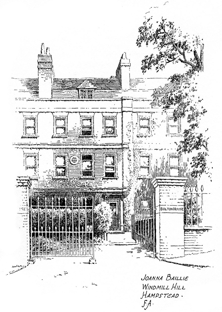 Joanna Baillies ház, Windmill Hill, Hampstead, London, 1912 alkotó: Frederick Adcock