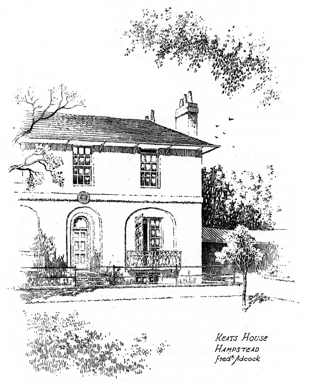 Keats House, Hampstead, London, 1912. alkotó: Frederick Adcock