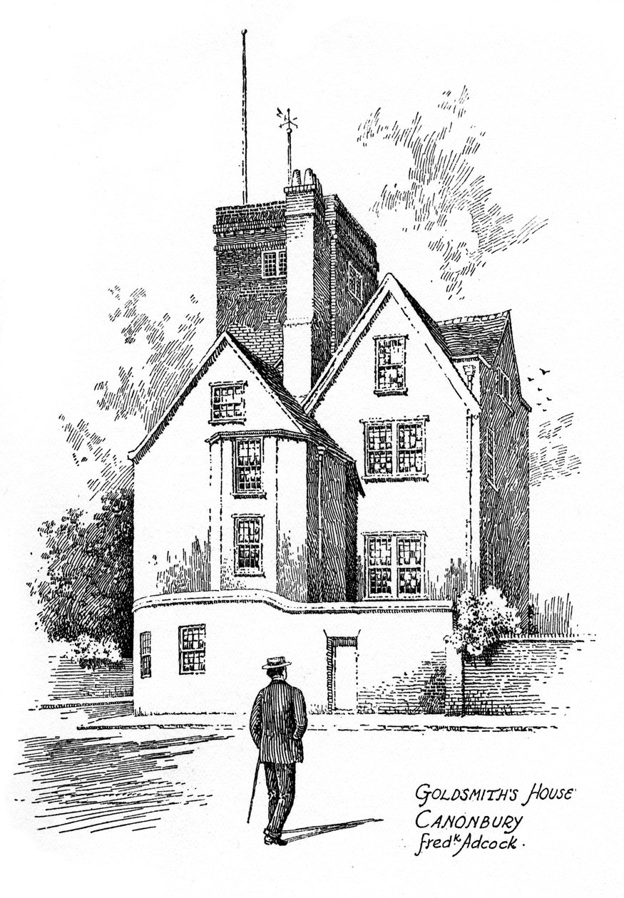 Oliver Goldsmiths ház, Canonbury, Islington, 1912 alkotó: Frederick Adcock