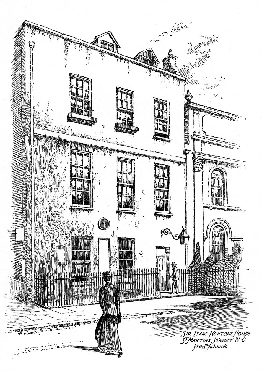 Sir Isaac Newtons House, St Martins Street, London, 1912. alkotó: Frederick Adcock