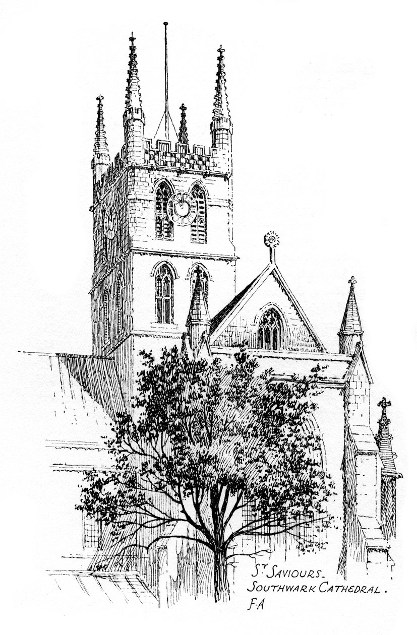 Southwark katedrális, London, 1912 alkotó: Frederick Adcock