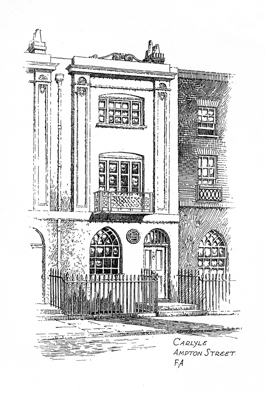 Thomas Carlyles háza, Ampton Street, London, 1912 alkotó: Frederick Adcock