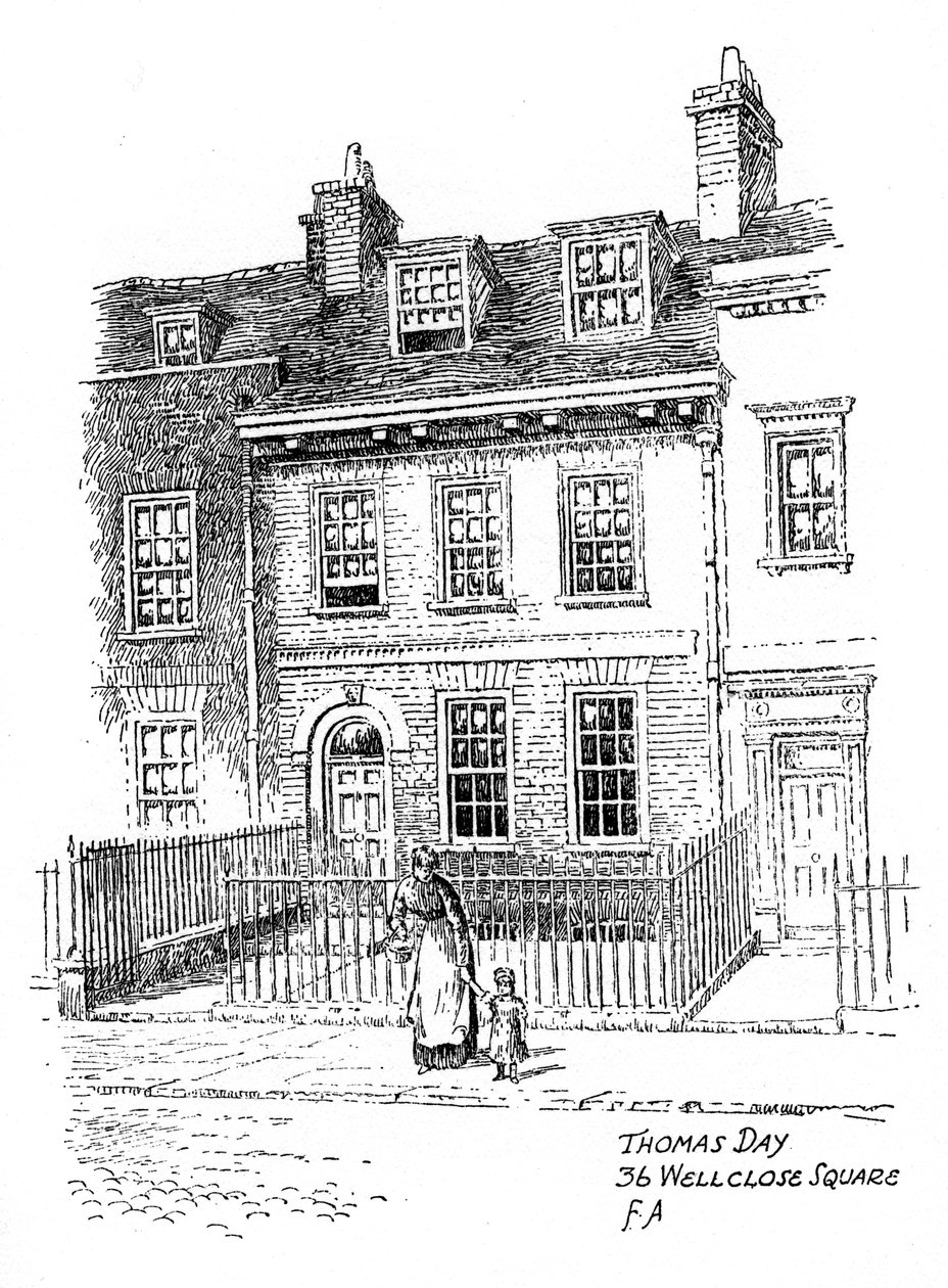 Thomas Days ház, 36 Wellclose Square, Whitechapel, London, 1912. alkotó: Frederick Adcock