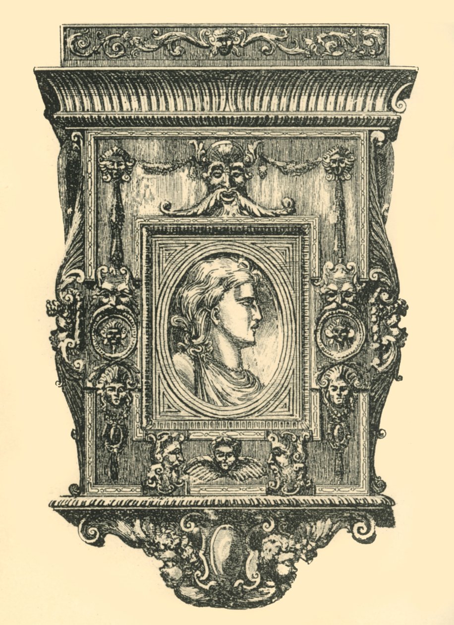 Diófa tükörkeret, 19. század eleje-közepe, 1881. alkotó: Frederick Albert Slocombe