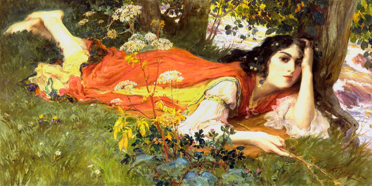 A Futópataknál, alkotó: Frederick Arthur Bridgman