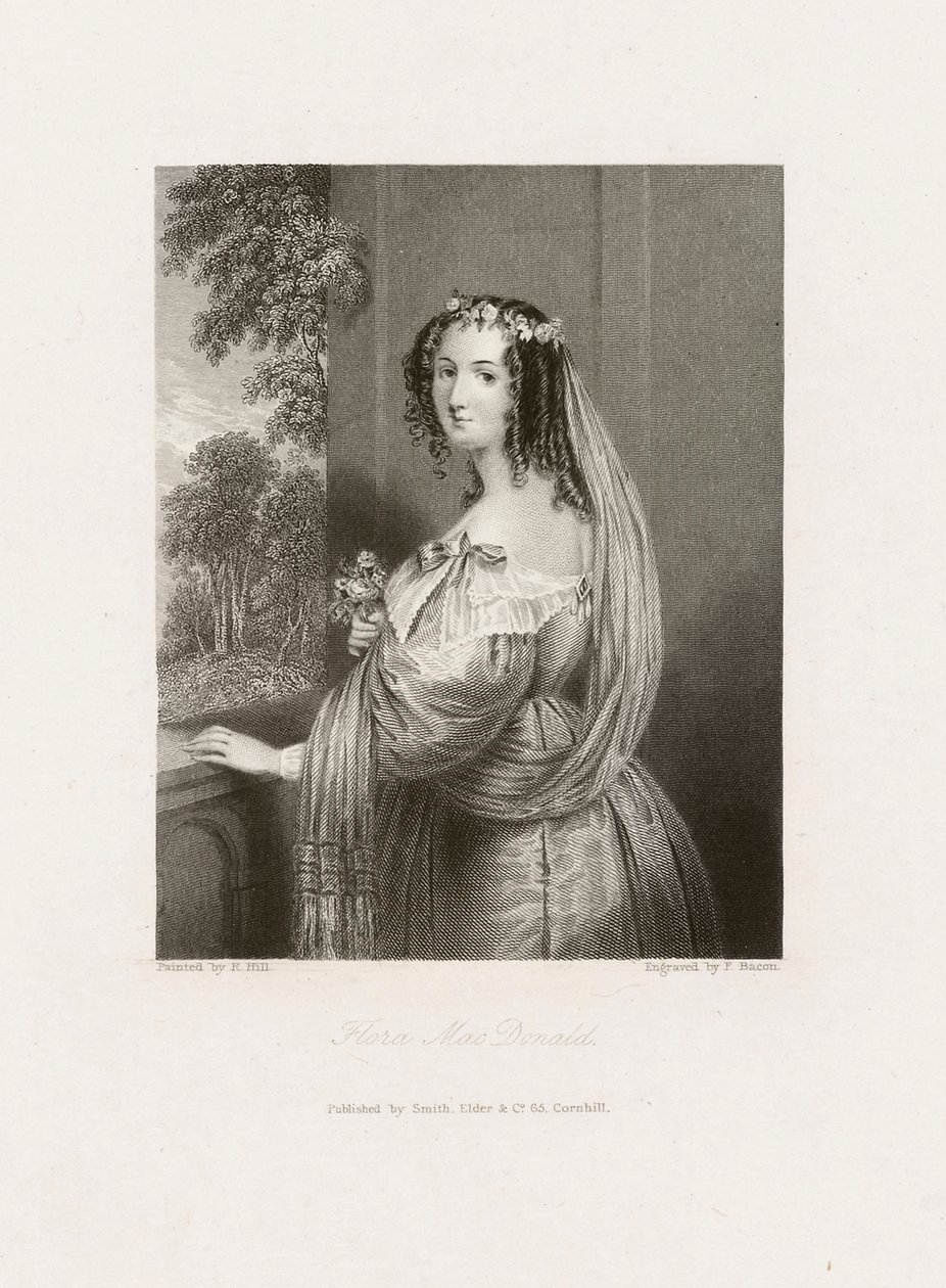 Flora MacDonald, 1850 körül (nyomtatás) alkotó: Frederick Bacon